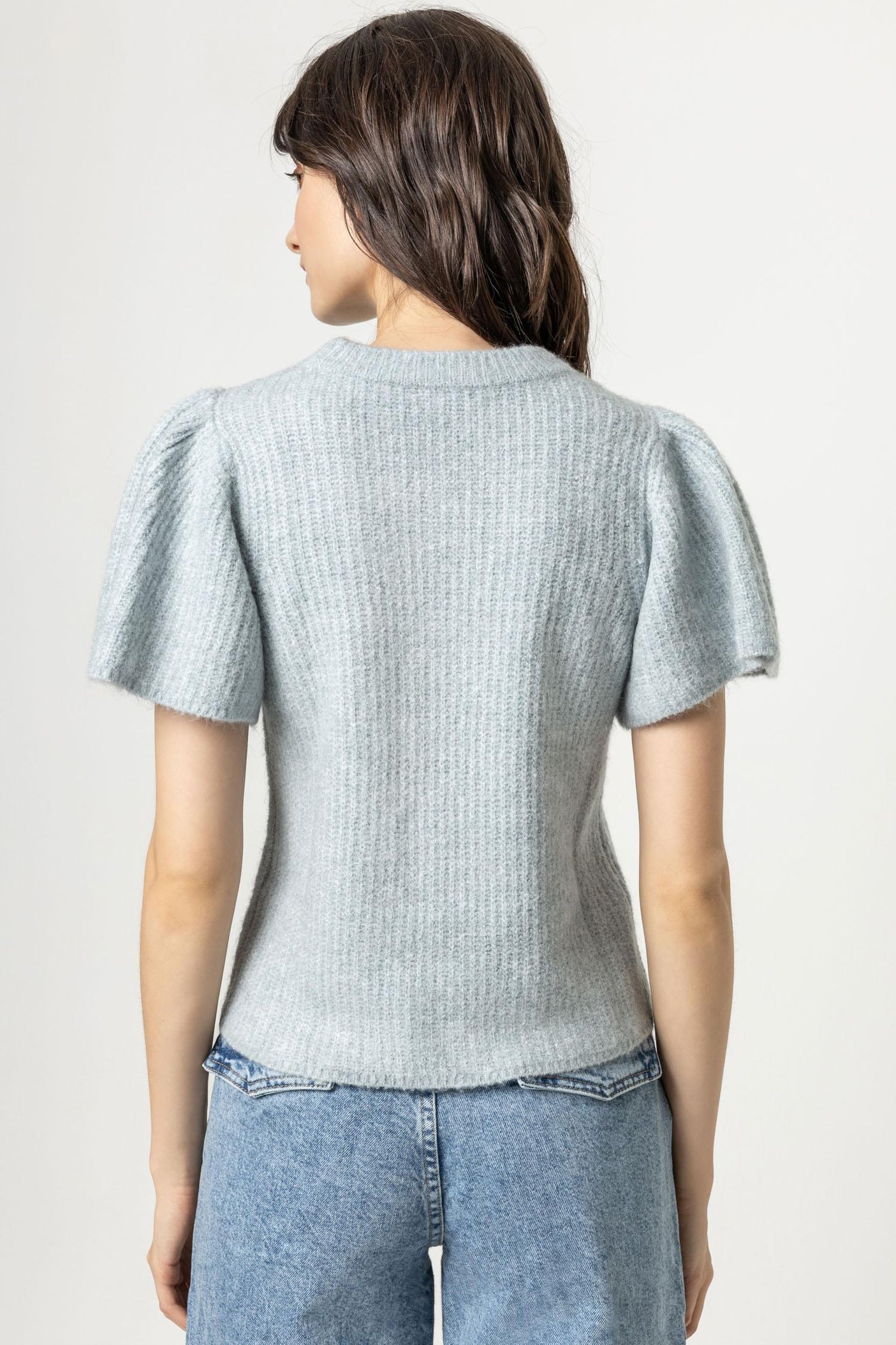 Lofty puff sleeve outlet crew sweater