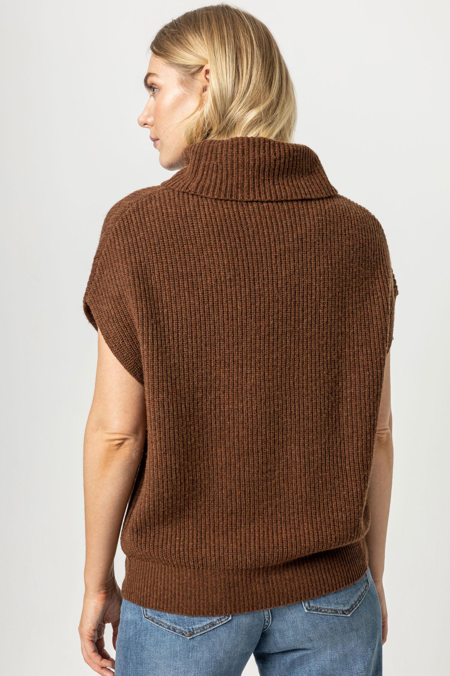 Ribbed Turtleneck Sweater Womens Sweater Copper A3