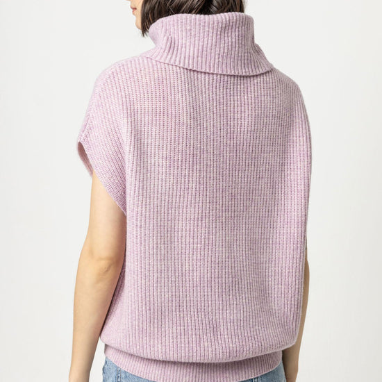 Ribbed Turtleneck Sweater Womens Sweater Lilac A2