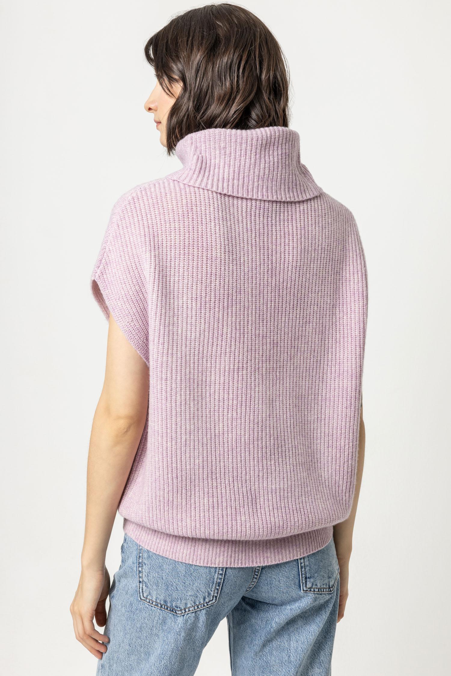 Ribbed Turtleneck Sweater Womens Sweater Lilac A2