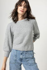 3/4 Puff Sleeve Sweater Womens Sweater Ash A1