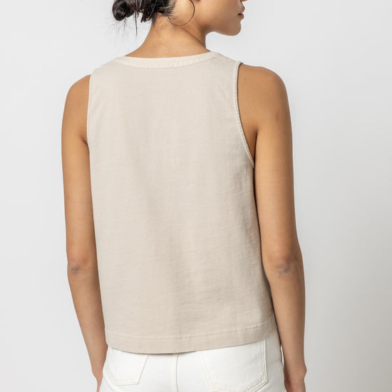 Hook & Eye Top Womens Top Pebble A2