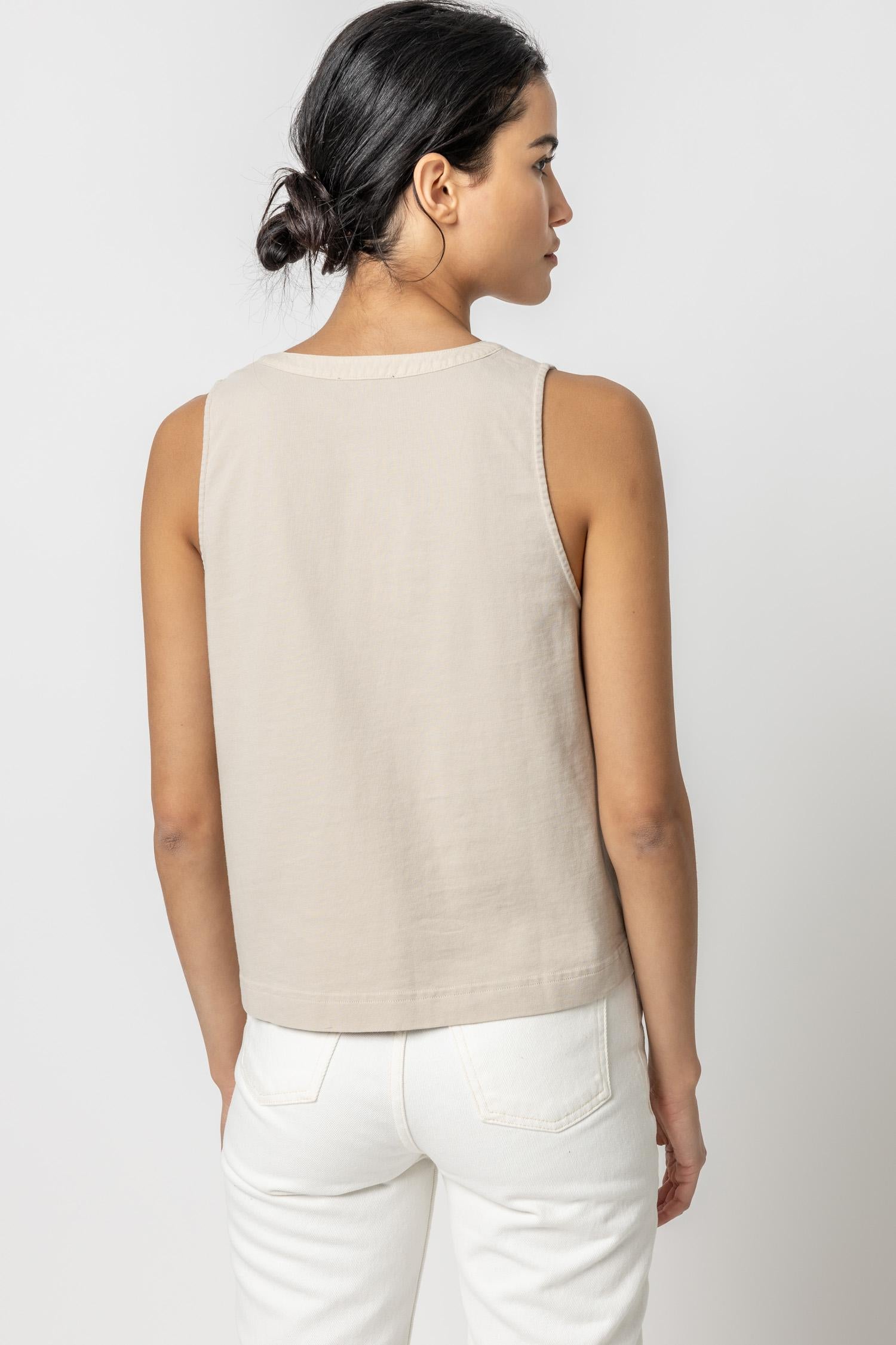 Hook & Eye Top Womens Top Pebble A2