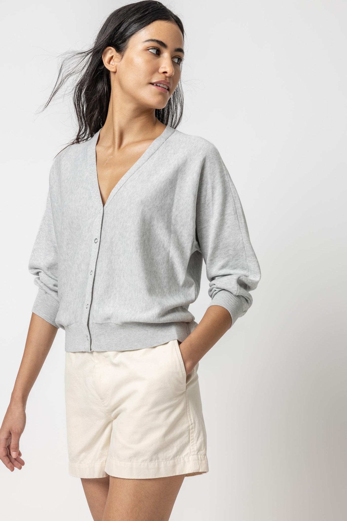 Snap front hot sale cardigan sweatshirt