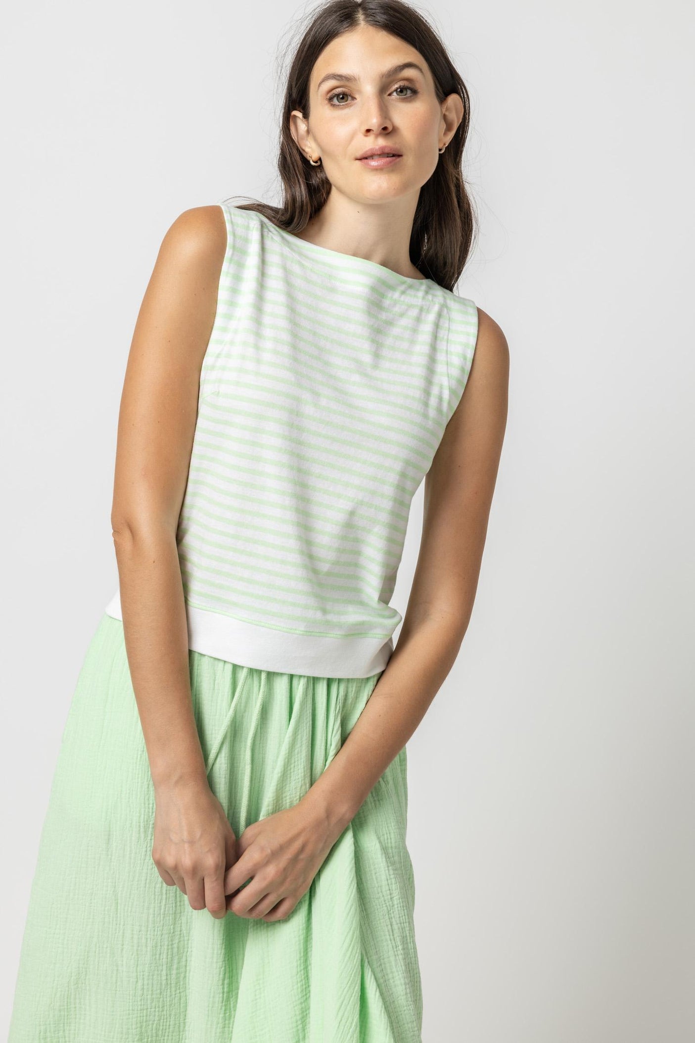 Striped Rib Trim Tank