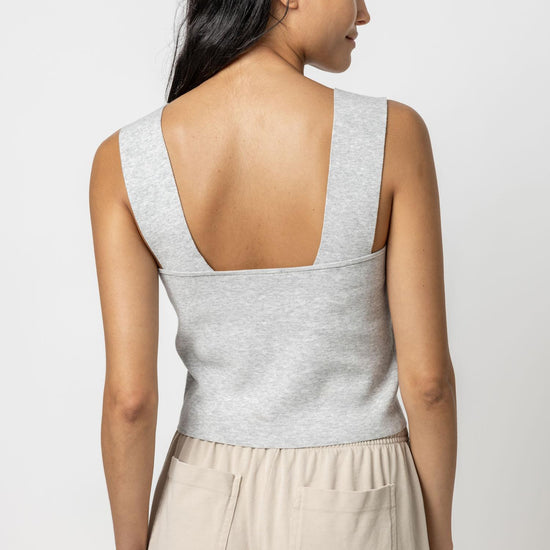 Cropped Tank Womens Sweater Heather Grey A2