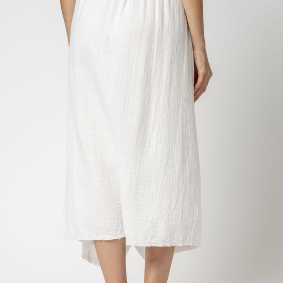 Gauze Waterfall Skirt Womens Skirt White A2