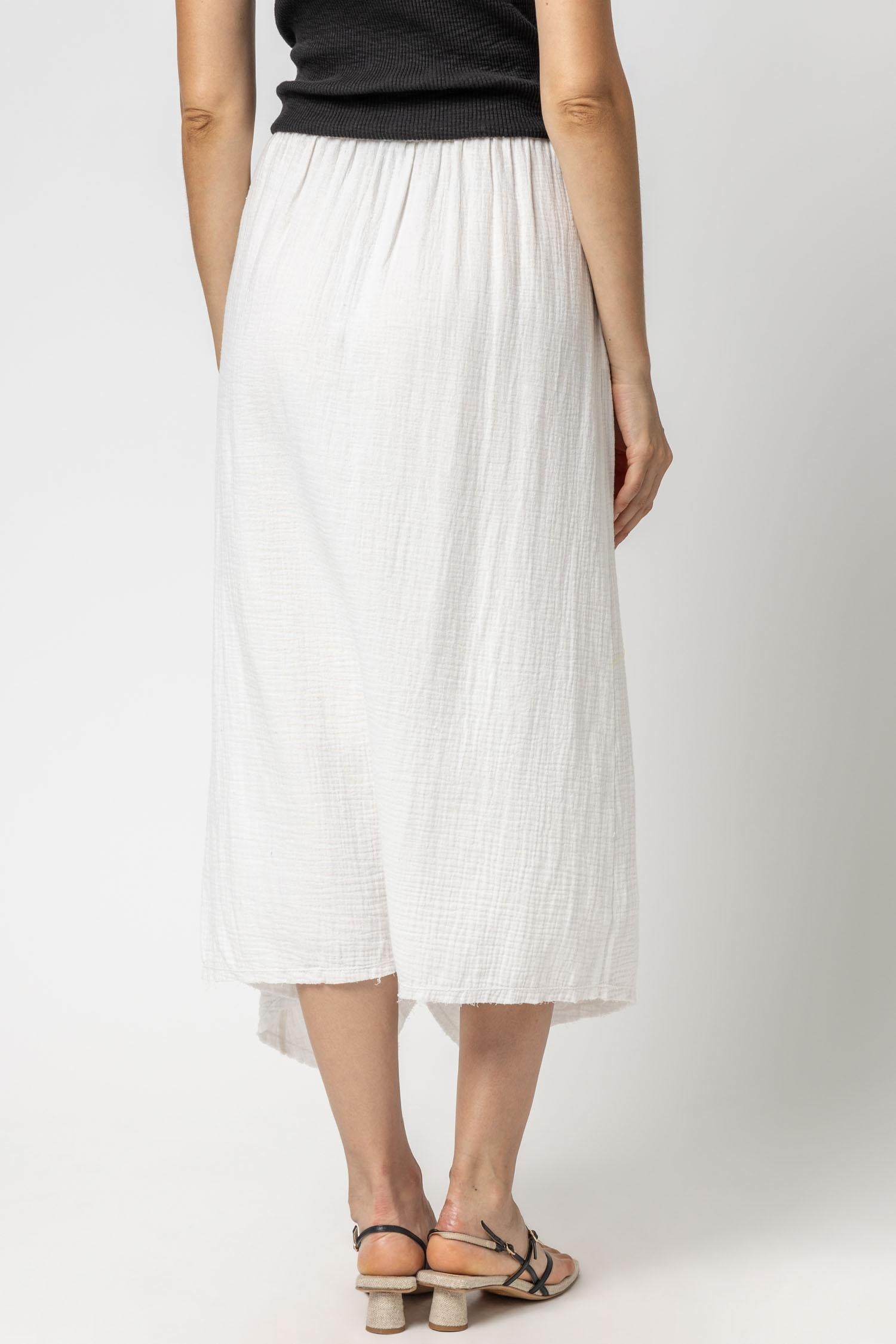 Gauze Waterfall Skirt Womens Skirt White A2