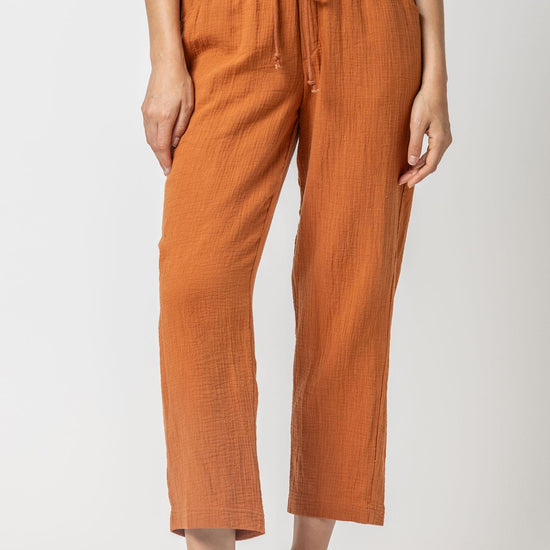 Straight Leg Gauze Pant Womens Pant Sienna A1