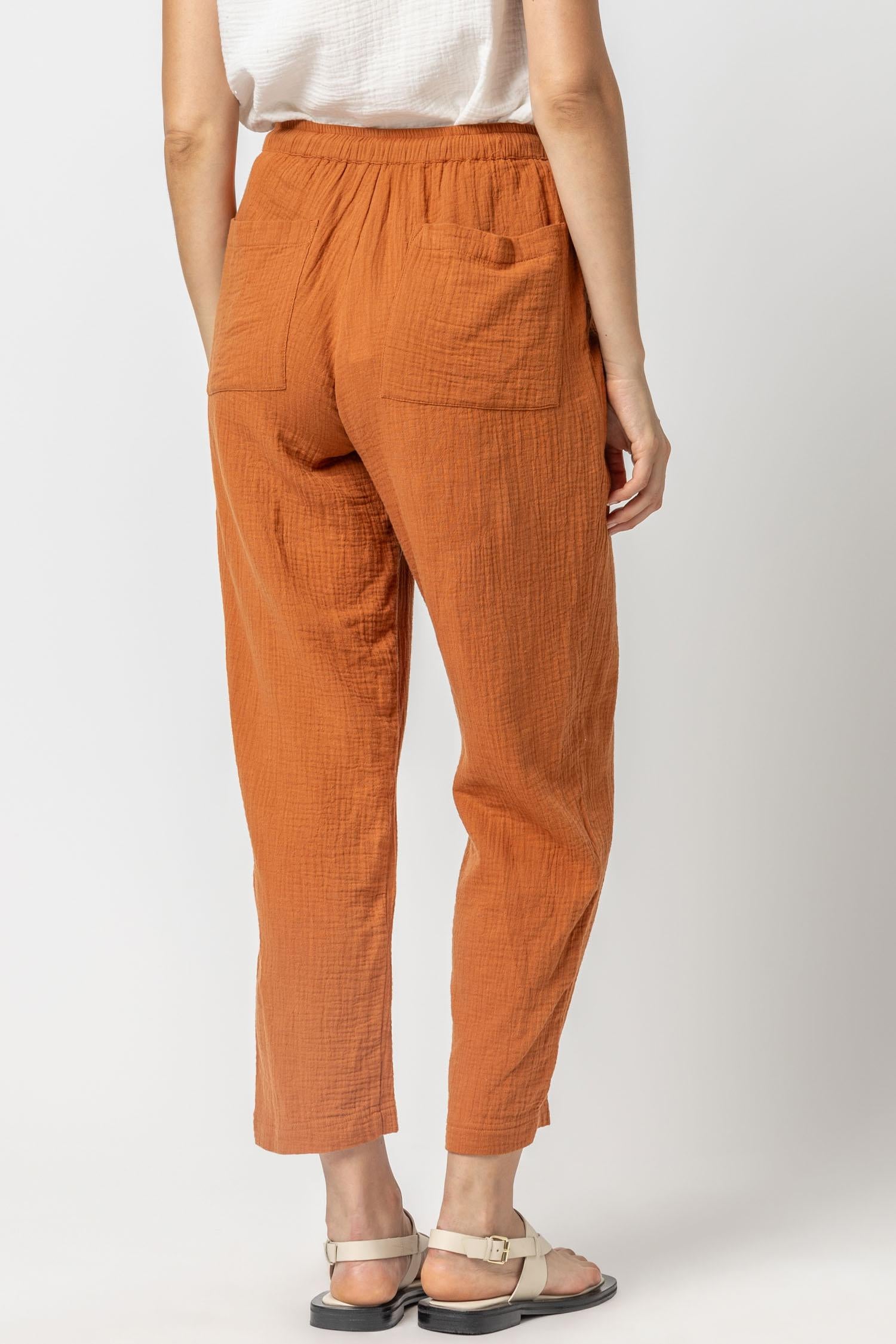 Straight Leg Gauze Pant Womens Pant Sienna A2