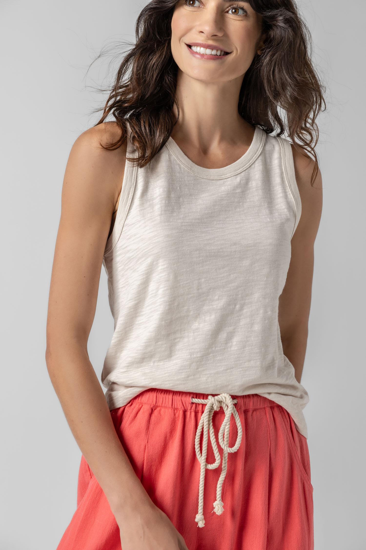 Back Seam Tank Womens Top Canvas A1