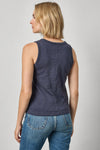 Back Seam Tank Womens Top Navy A2