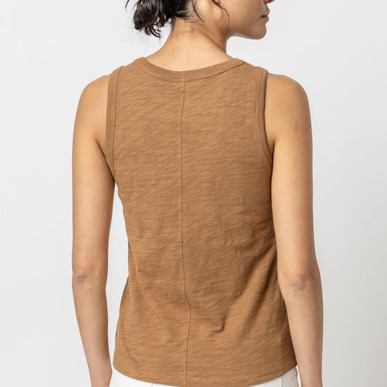 Back Seam Tank Womens Top Russet A2