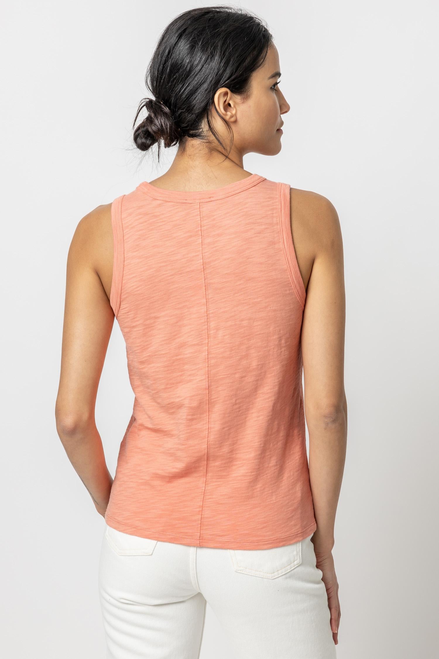 Back Seam Tank Womens Top Sunset A2