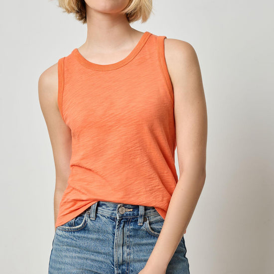 Back Seam Tank Womens Top Tangerine A1