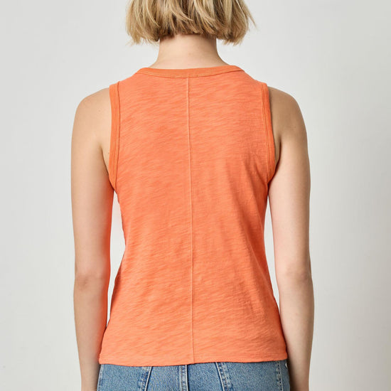 Back Seam Tank Womens Top Tangerine A2