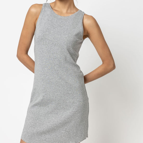 High Neck Dress Womens Dress Heather Grey A1