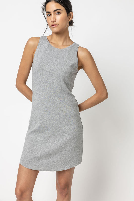 High Neck Dress Womens Dress Heather Grey A1