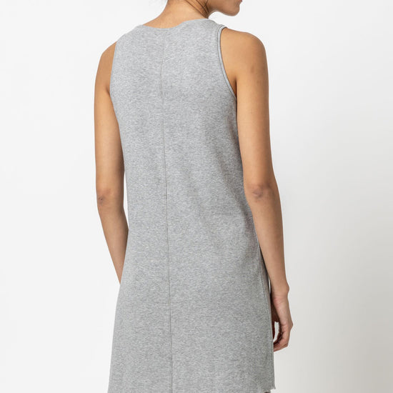 High Neck Dress Womens Dress Heather Grey A2