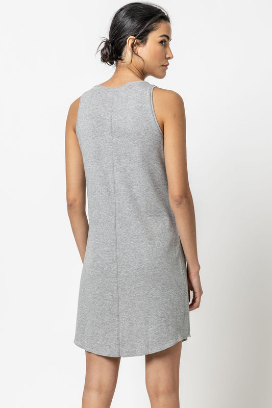 High Neck Dress Womens Dress Heather Grey A2