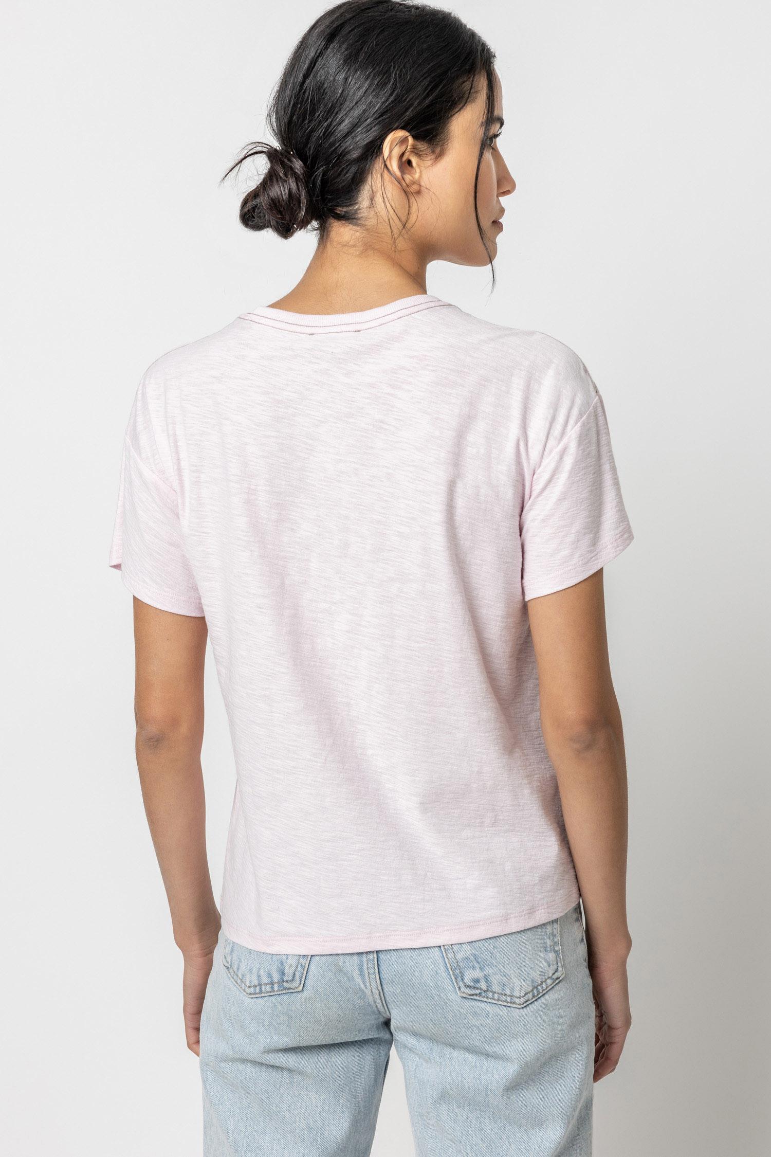 Short Sleeve Pocket Tee Womens Top Petal A2