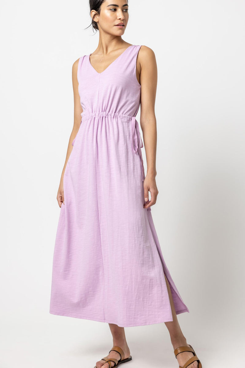 Drawcord Waist Maxi Dress