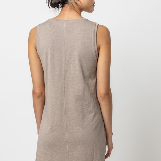 Seamed Tank Dress Womens Dress Driftwood A3