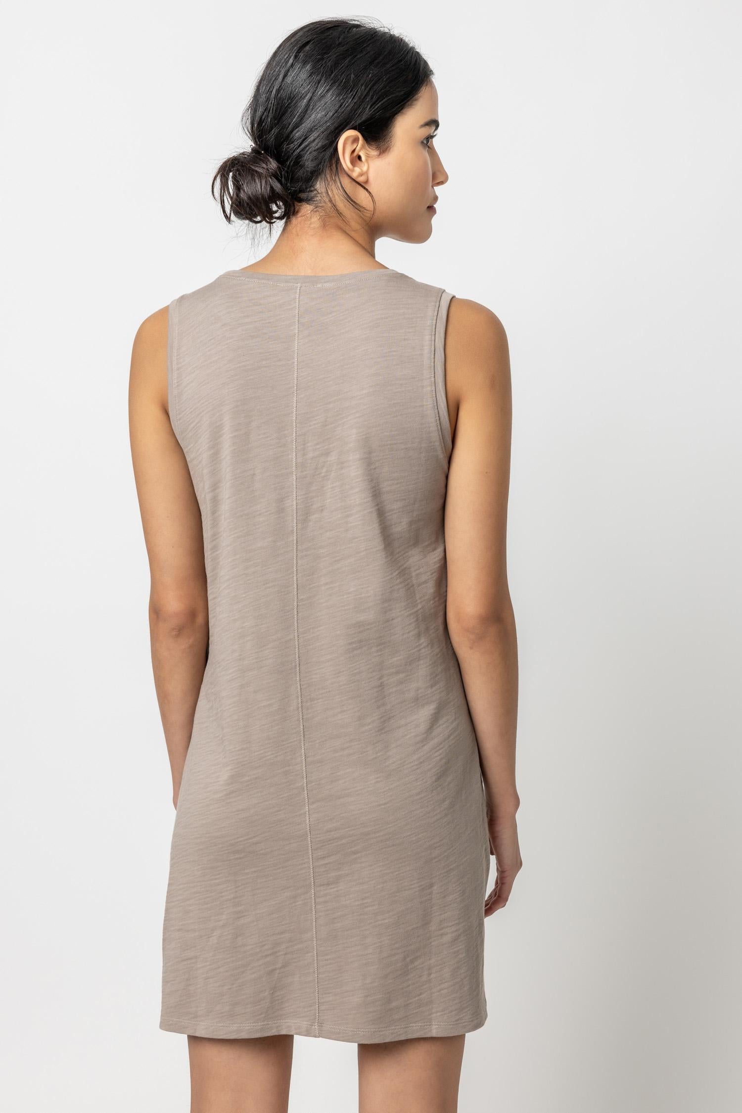 Seamed Tank Dress Womens Dress Driftwood A3