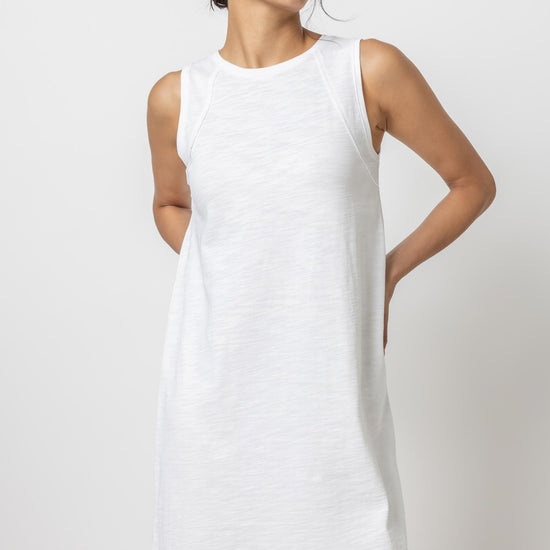 Seamed Tank Dress Womens Dress White A1