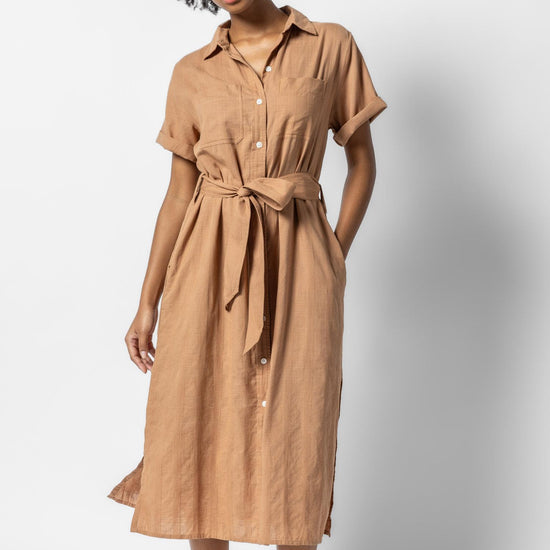 Belted Shirt Dress Womens Dress Beechwood A3