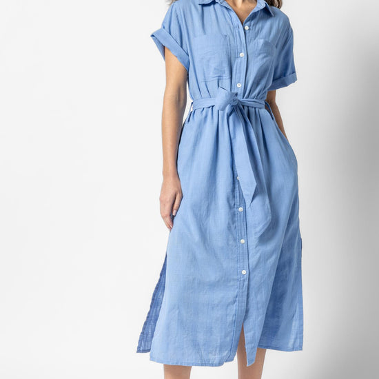 Belted Shirt Dress Womens Dress Harbor A2