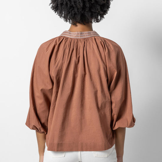 Easy Button Raglan Womens Top Burnt Sienna A2