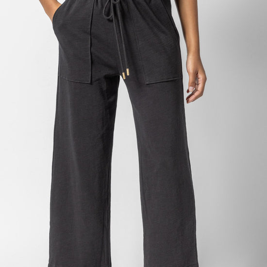 Cropped Pull On Pant Womens Pant Black A1