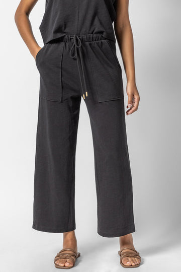 Cropped Pull On Pant Womens Pant Black A1