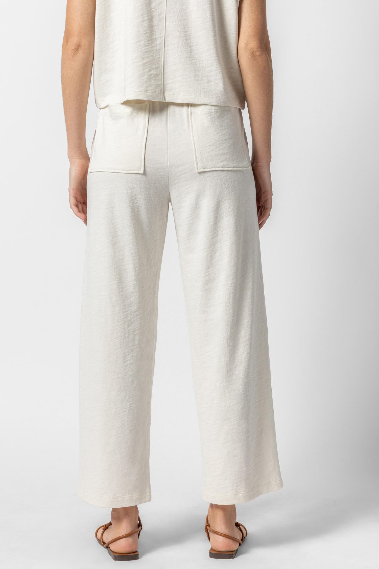 Cropped Pull On Pant Womens Pant Ecru A2