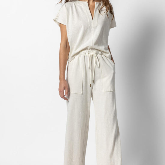 Cropped Pull On Pant Womens Pant Ecru A3