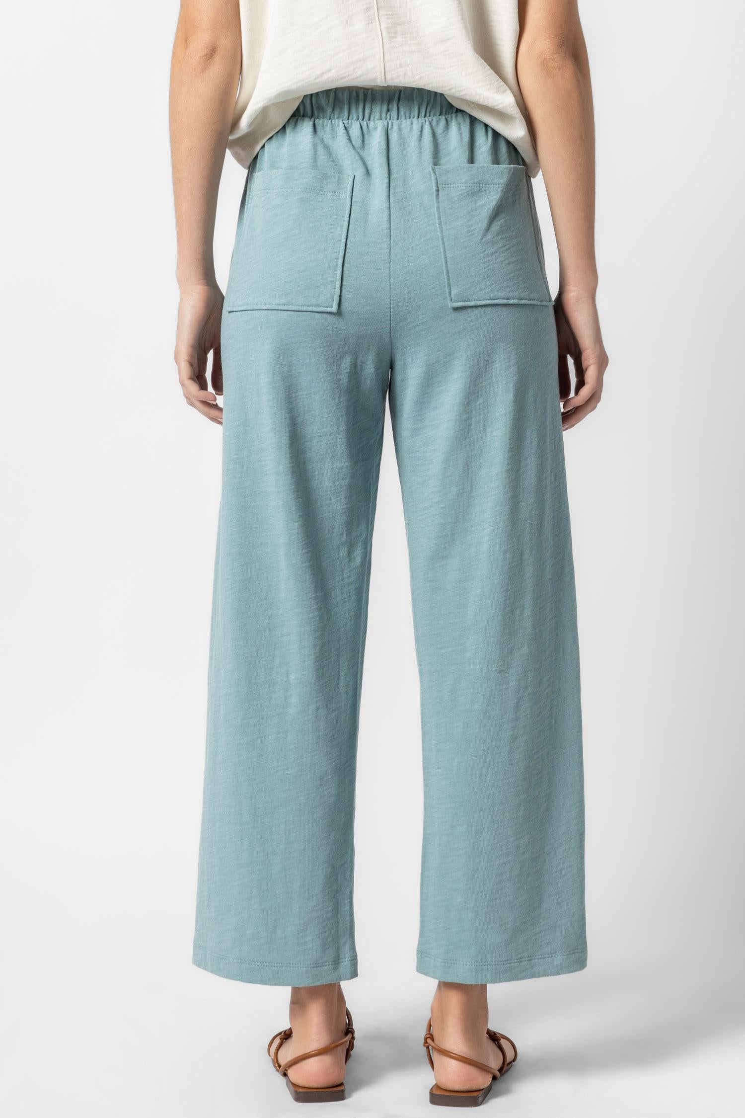 Cropped Pull On Pant Womens Pant Seagreen A2