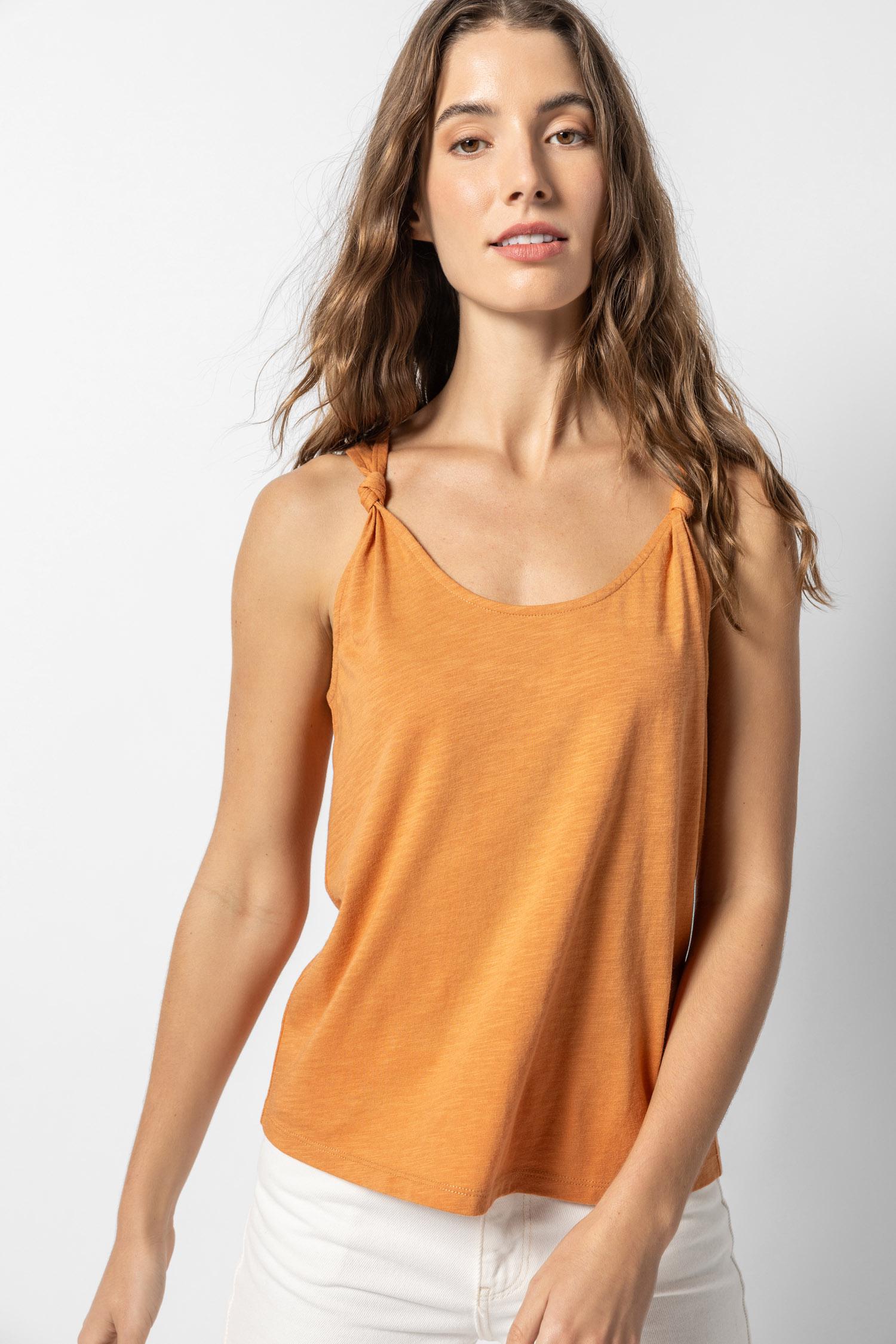 Knot Strap Tank Womens Top Honey A1