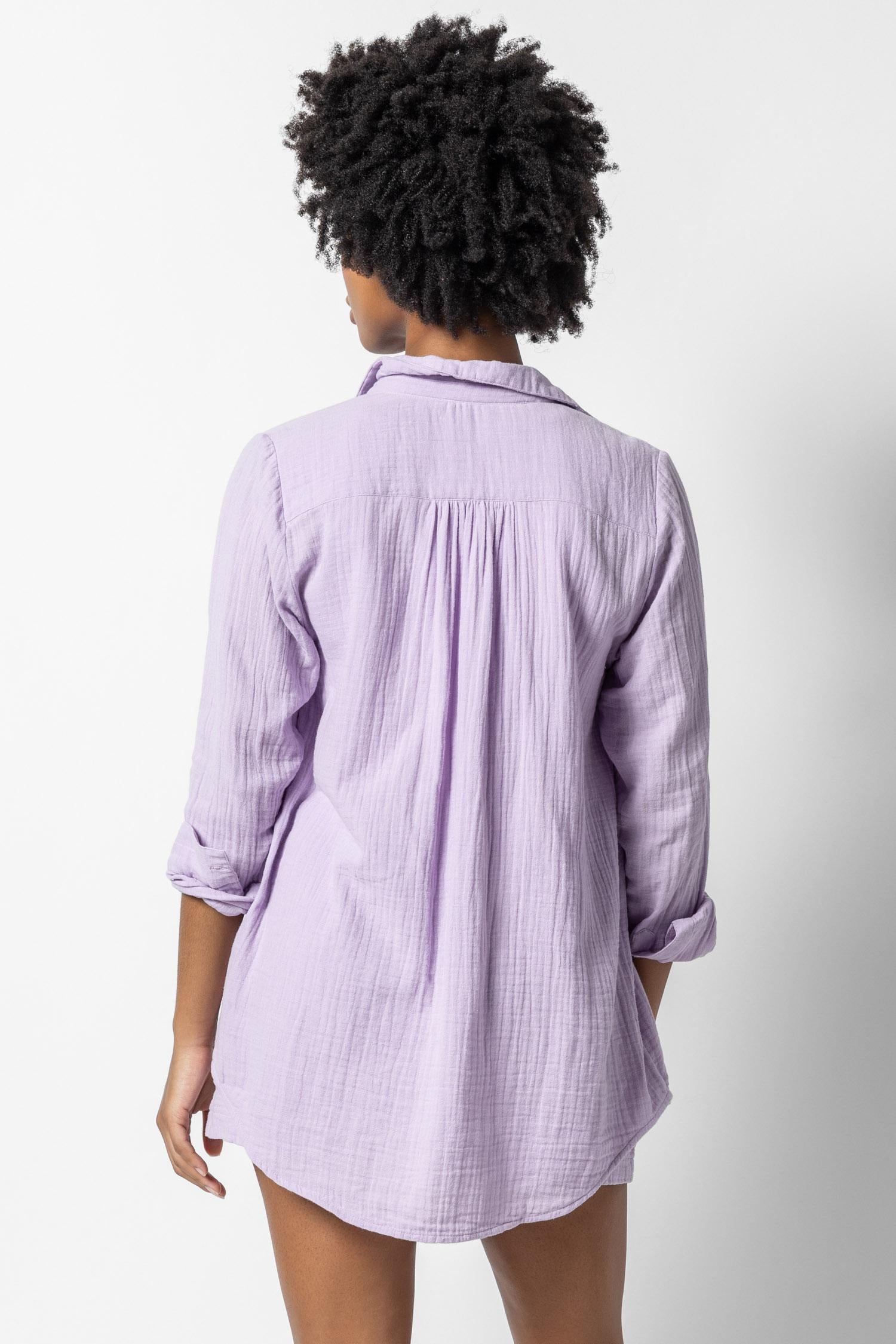 Long Sleeve Button Down Tunic