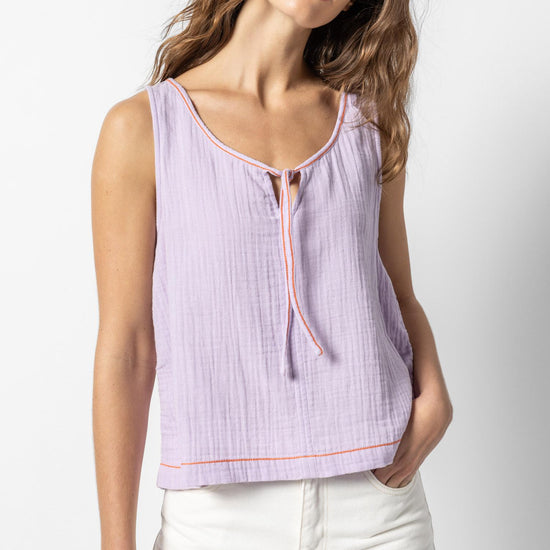 Tie Front Tank Womens Top Lily A2