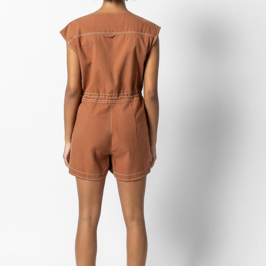 Short Sleeve Romper Womens Short Bronze A3