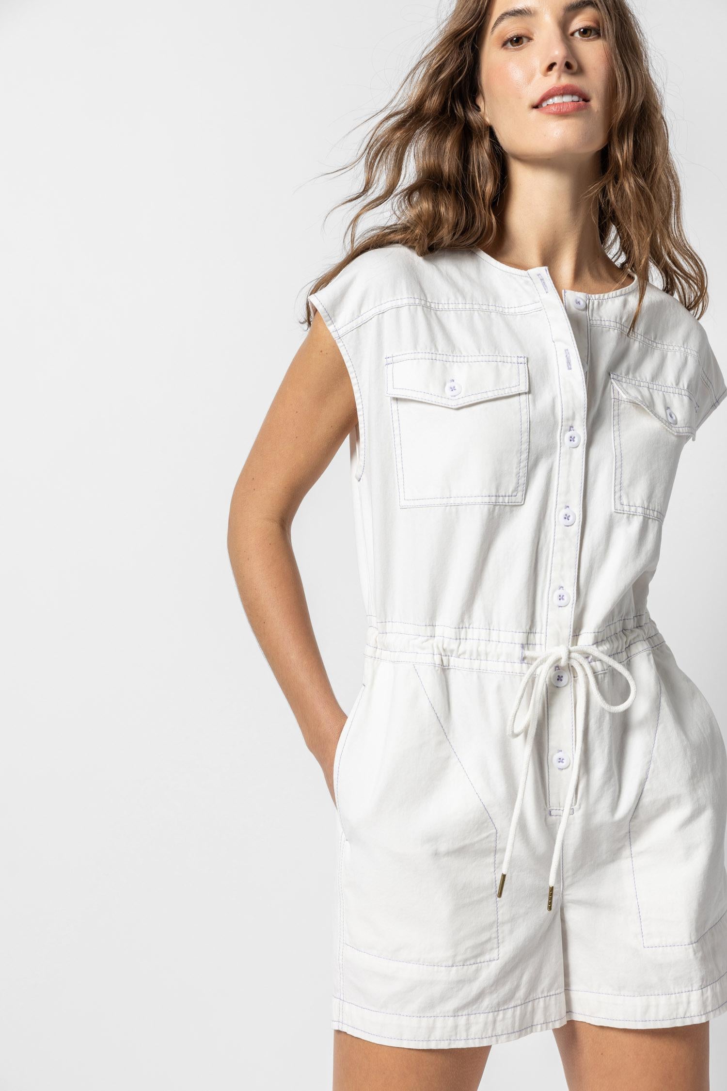 Short Sleeve Romper Womens Short White A1