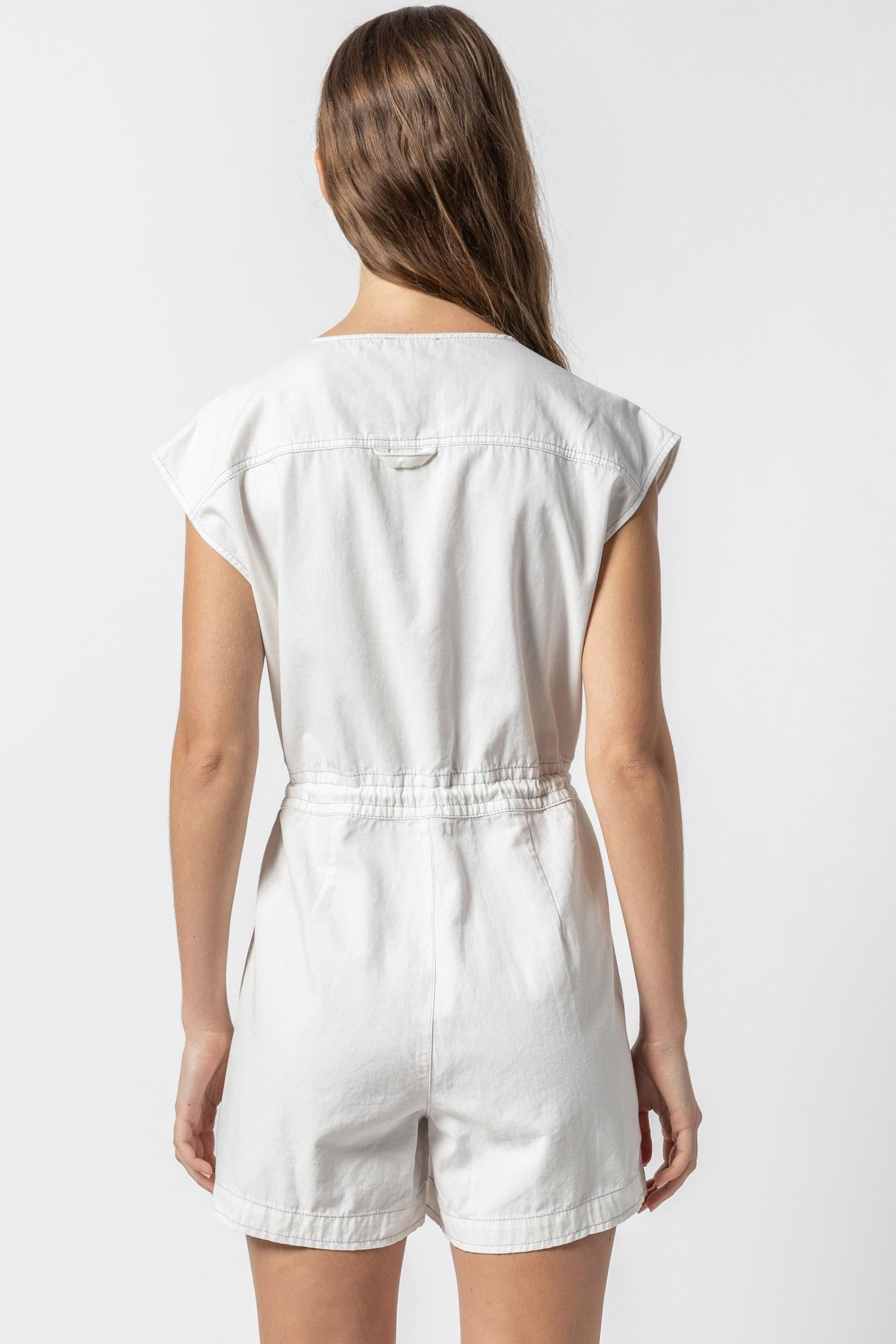 Short Sleeve Romper Womens Short White A2