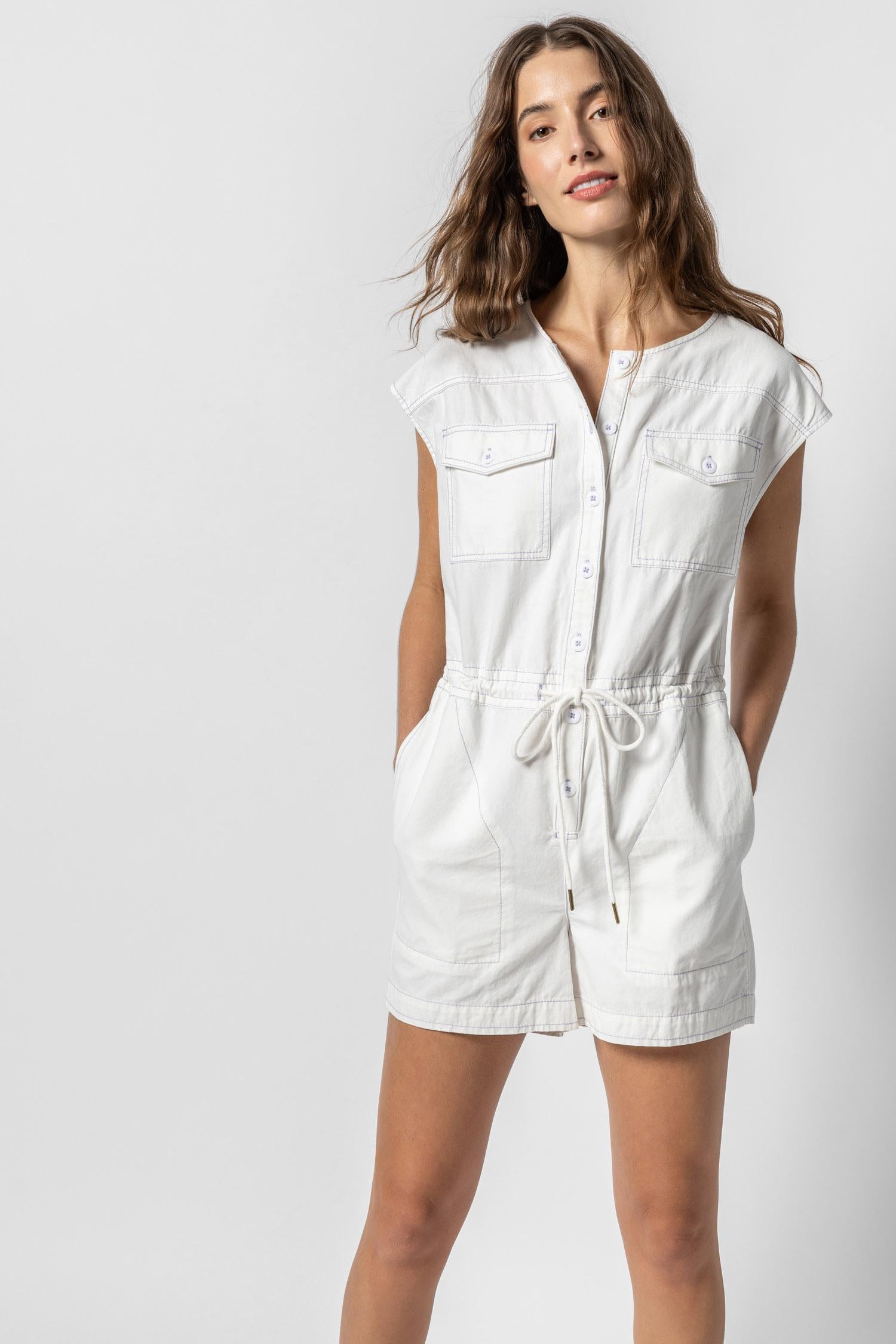 Short Sleeve Romper Womens Short White A3