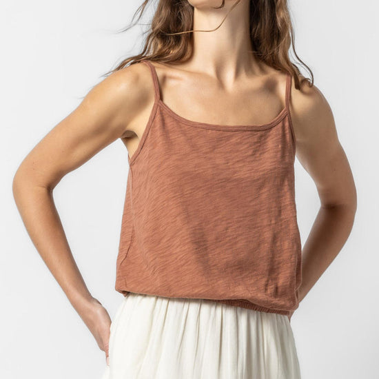 Elastic Hem Camisole Womens Top Burnt Sienna A1