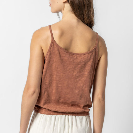 Elastic Hem Camisole Womens Top Burnt Sienna A2