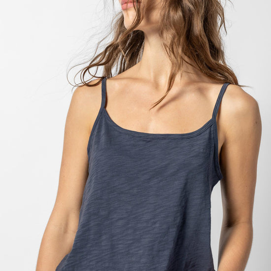 Elastic Hem Camisole Womens Top Navy A1