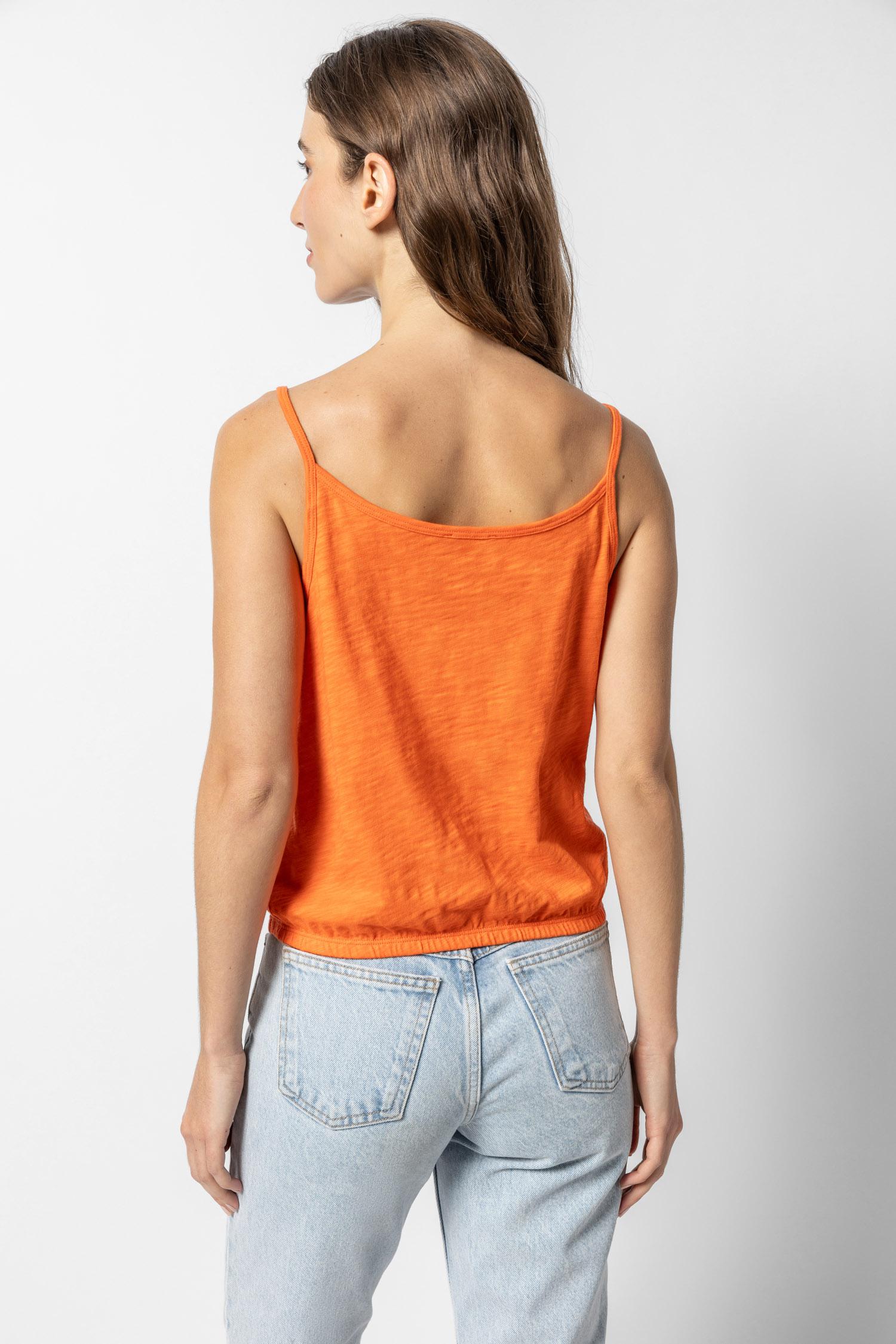 Elastic Hem Camisole Womens Top Tangelo A2