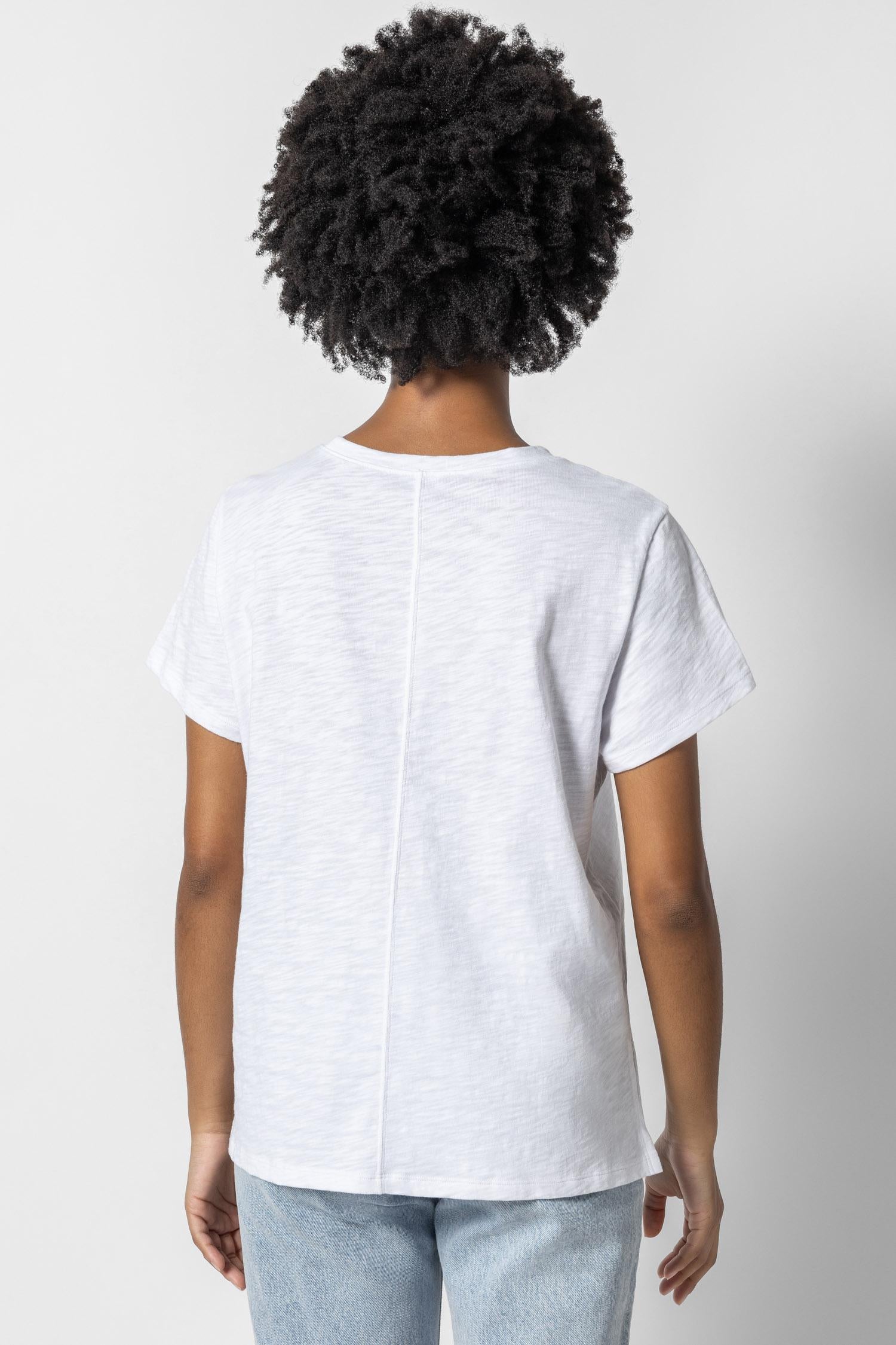 Oversized Boyfriend Tee Womens Top White A2