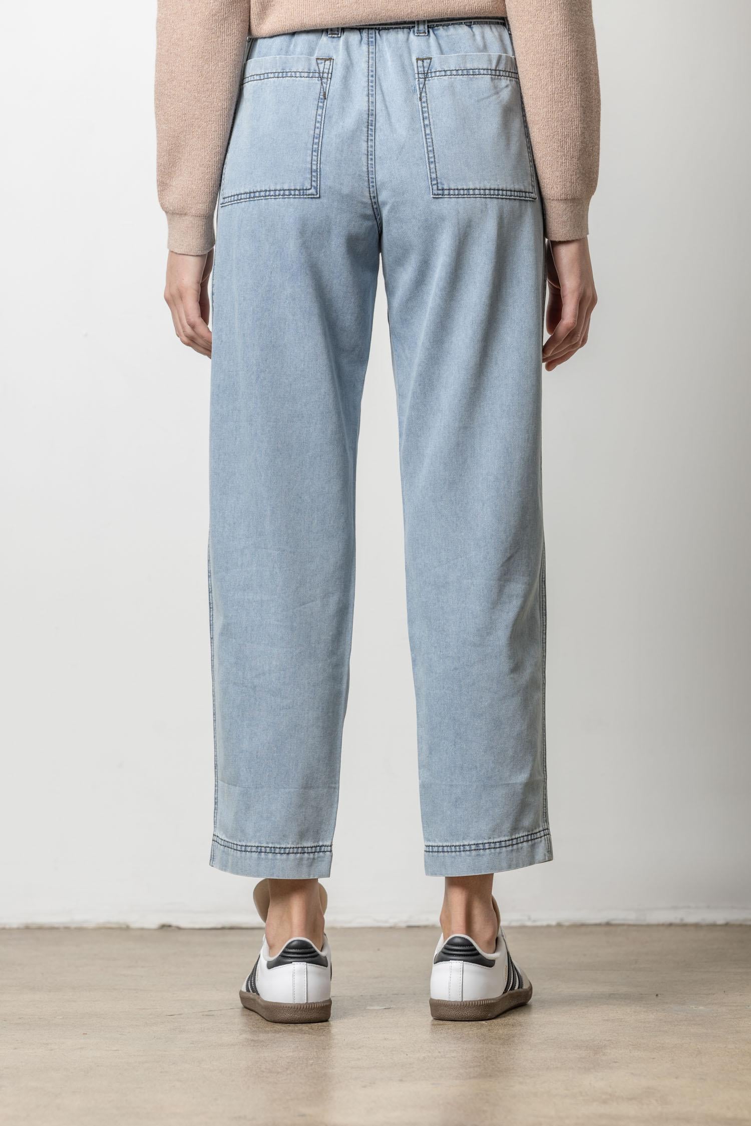 Belted Panel Denim Pants | STUDIO SEVEN